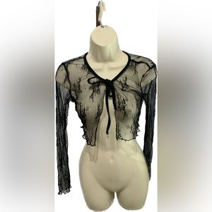 Romwe Lace Front Tie‎ Top Women’s Size Small